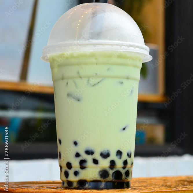 Matcha Frappe con Tapioca