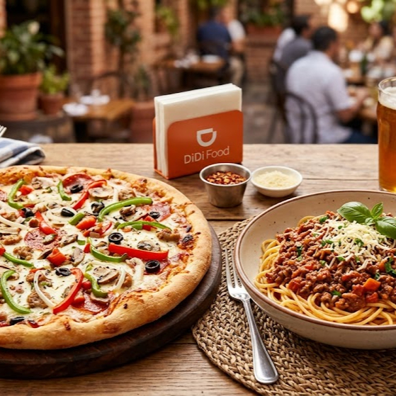 Pizza Suprema Grande + Espaguetti Bolognesa