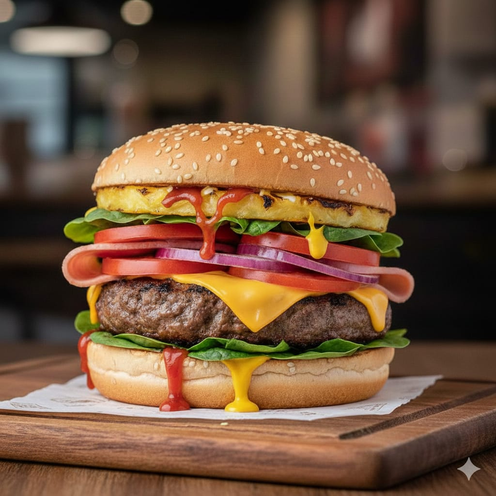 HAMBURGUESA HAWAIANA