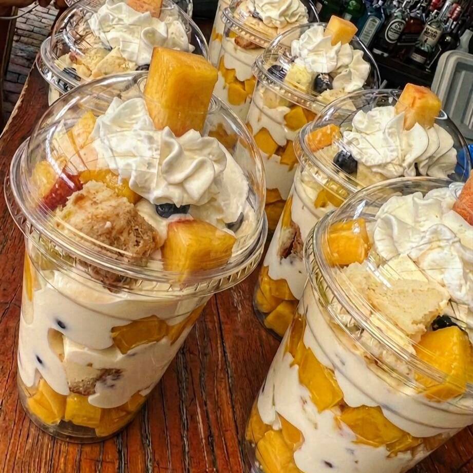 Rebanada de Cheesecake con Durazno