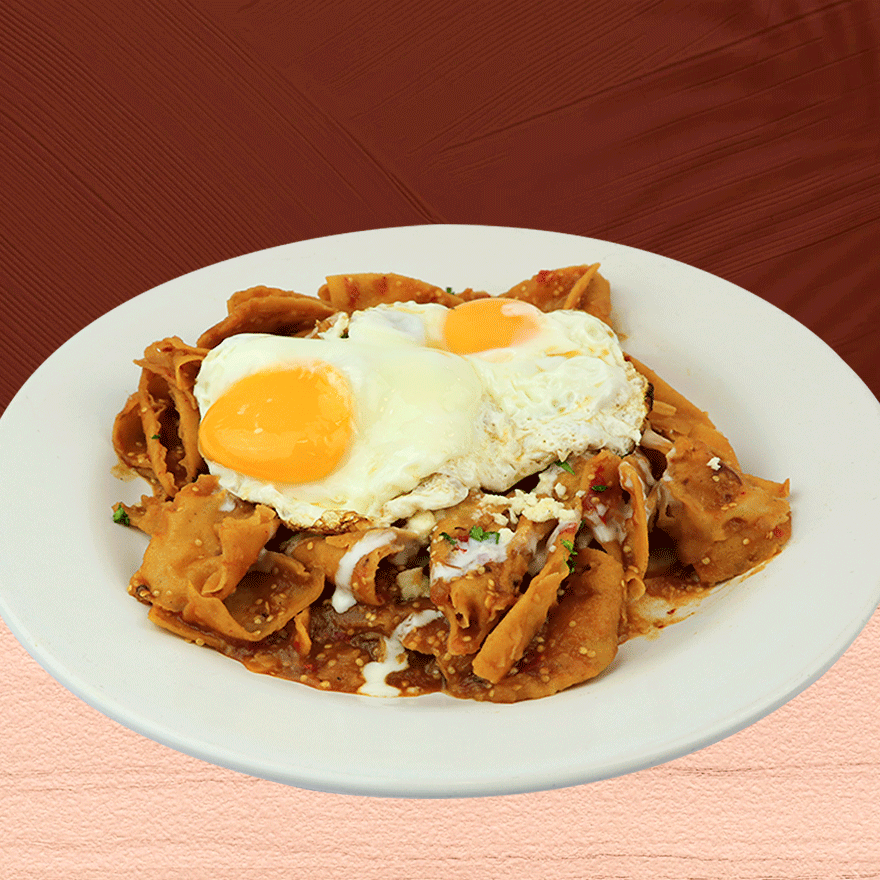 Huevos Estrellados en Chilaquiles C