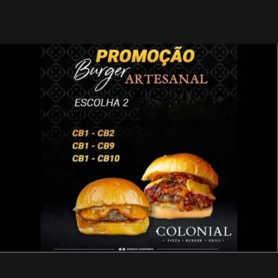 2 lanches Cb1 + Cb9 (Apenas o lanche). (Cb1) Pão Brioche, Burguer Angus Black e Cheddar Ingles. (Cb9) Pão brioche, frango empanado, queijo prato, Catupiry, alface americana, cebola roxa, tomate e maionese especial. Serve 2 pessoas.