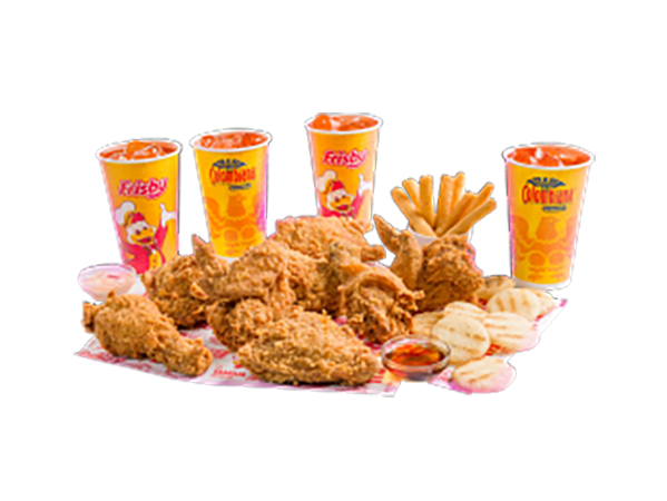Noches Felices 8 Presas, 8 arepas, 8 yuca Sticks y gaseosa 1.5L