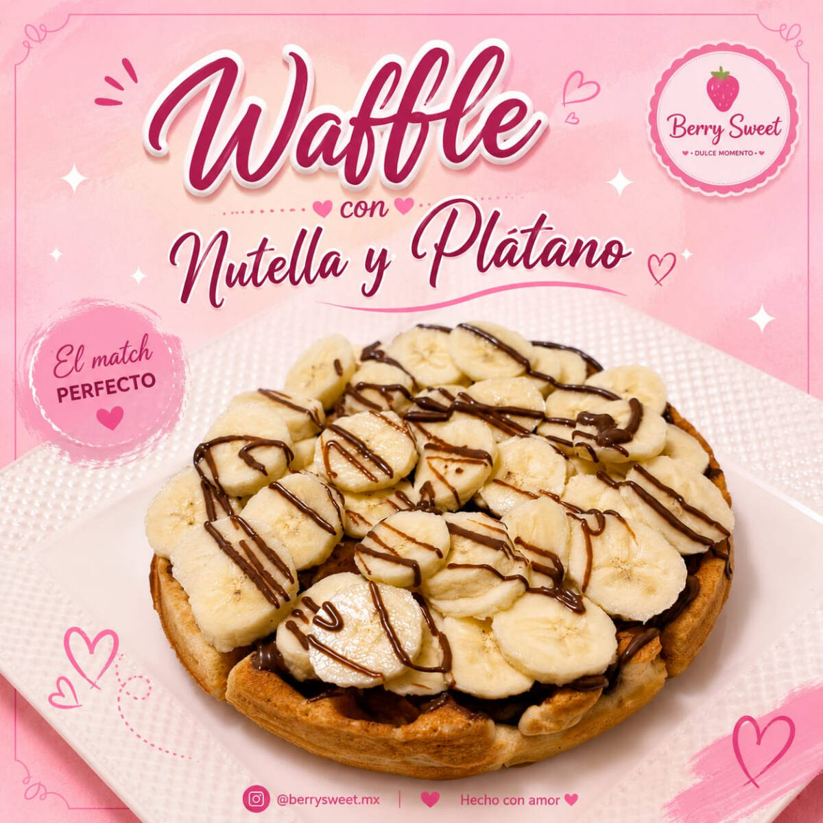 Waffle de NUTELLA y Platano