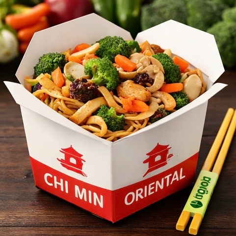 Macarrão especial, repolho, cenoura, brócolis, molho de gergelim TAM M