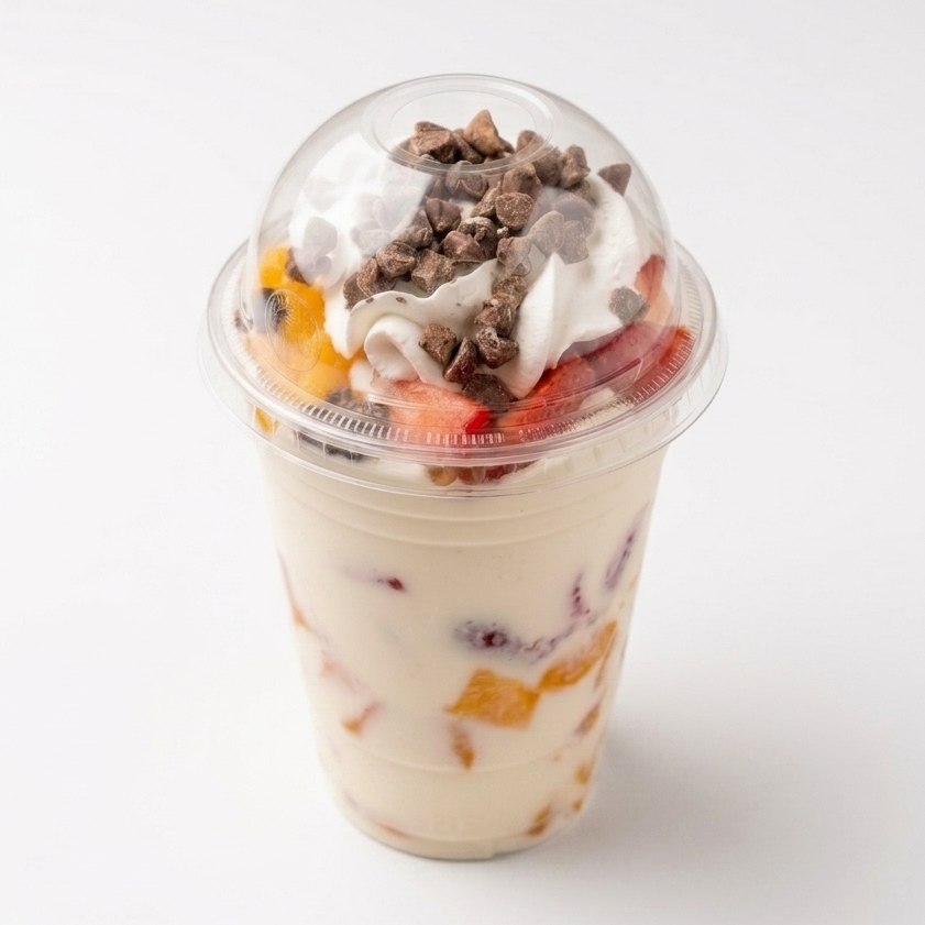 MIX FRESAS Y DURAZNO CON CREMA