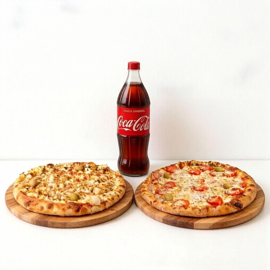 Combo: 2 Pizzas Grandes (1 sabor cada) + Refrigerante 2 Litros.