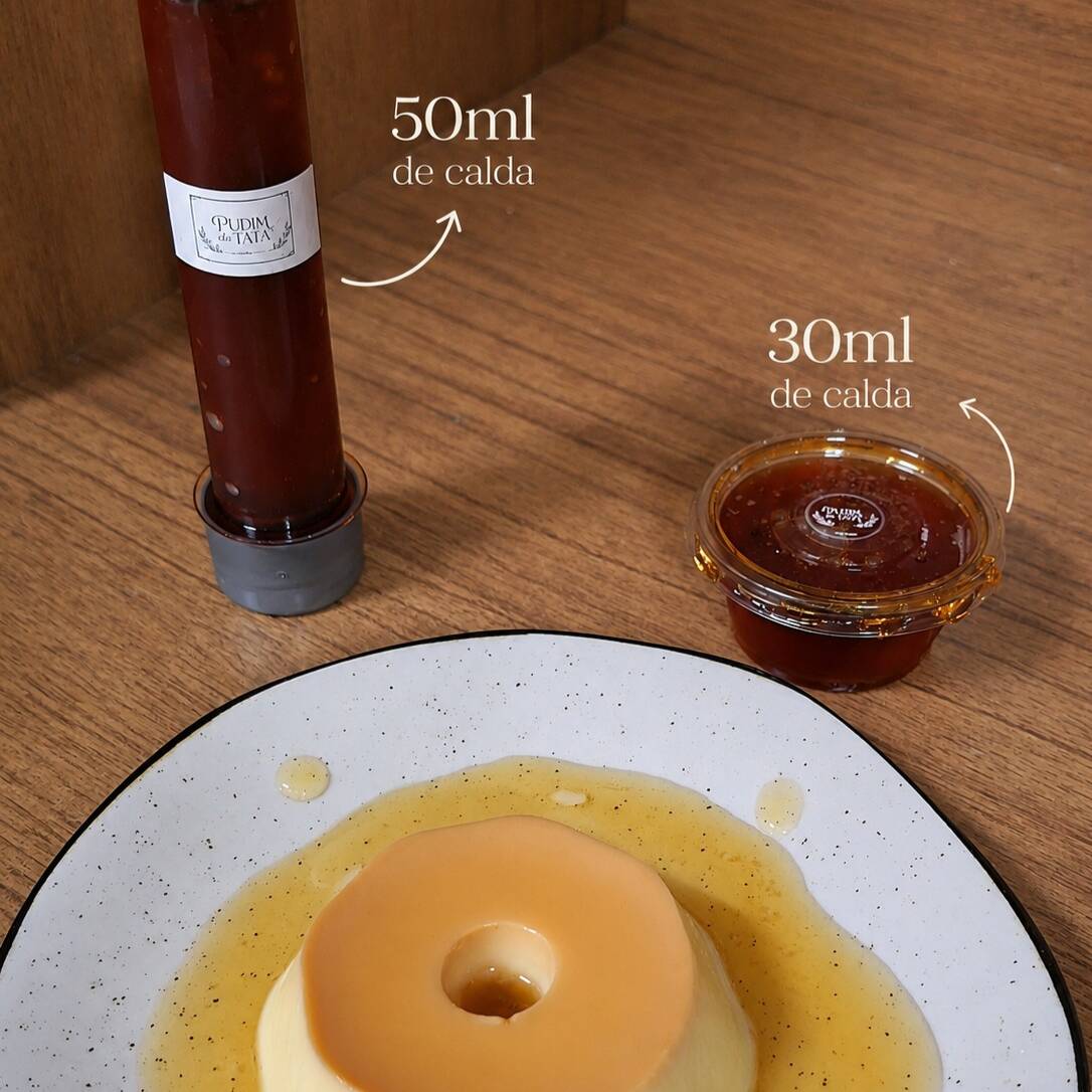 Porção extra da nossa deliciosa calda para deixar seu pudim ainda mais irresistível.
