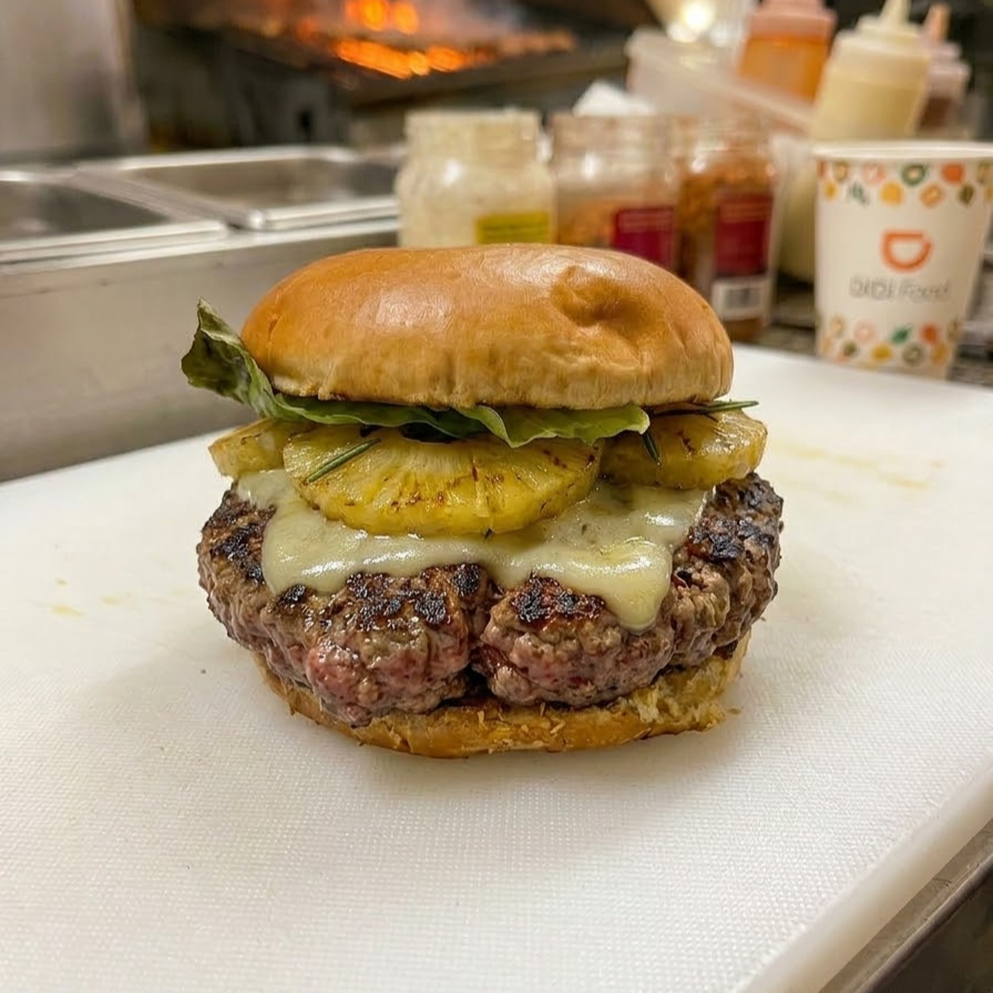 Hamburguesa High Choice Angus con Piña