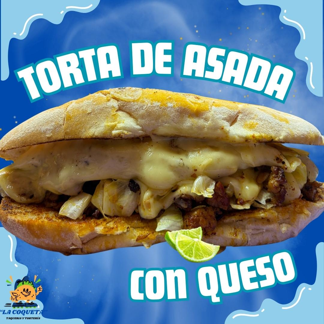 TORTAS DE ASADA DE CERDO CON QUESO