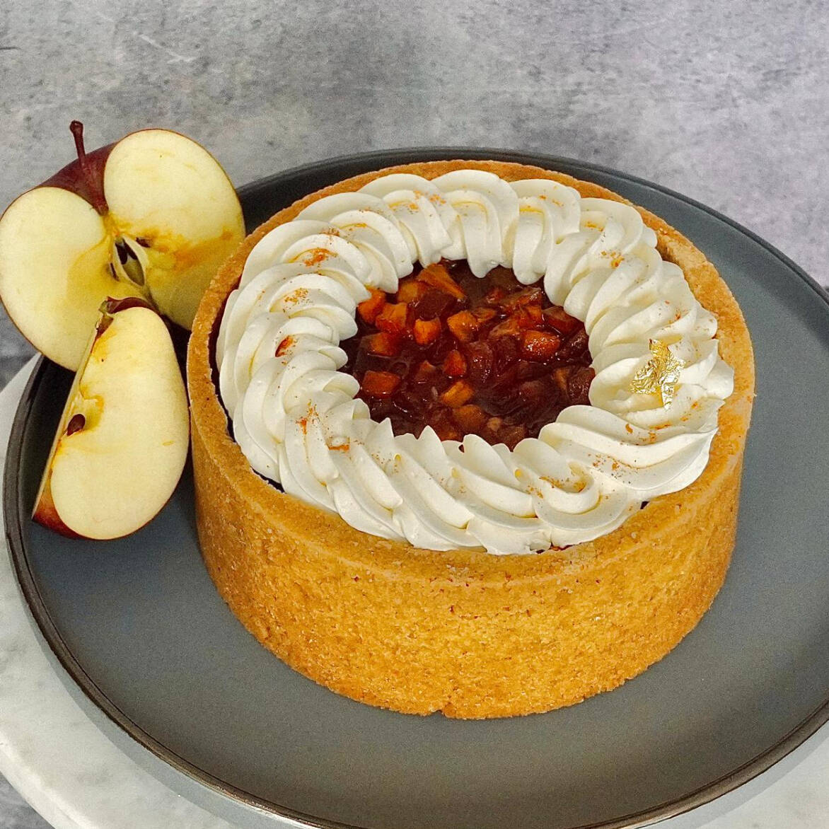 Cheesecake Horneado De Manzana