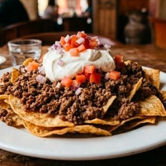 Nachos de carne molida