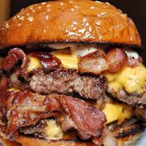 Hamburguesa Doble Doble C/papas Fritas