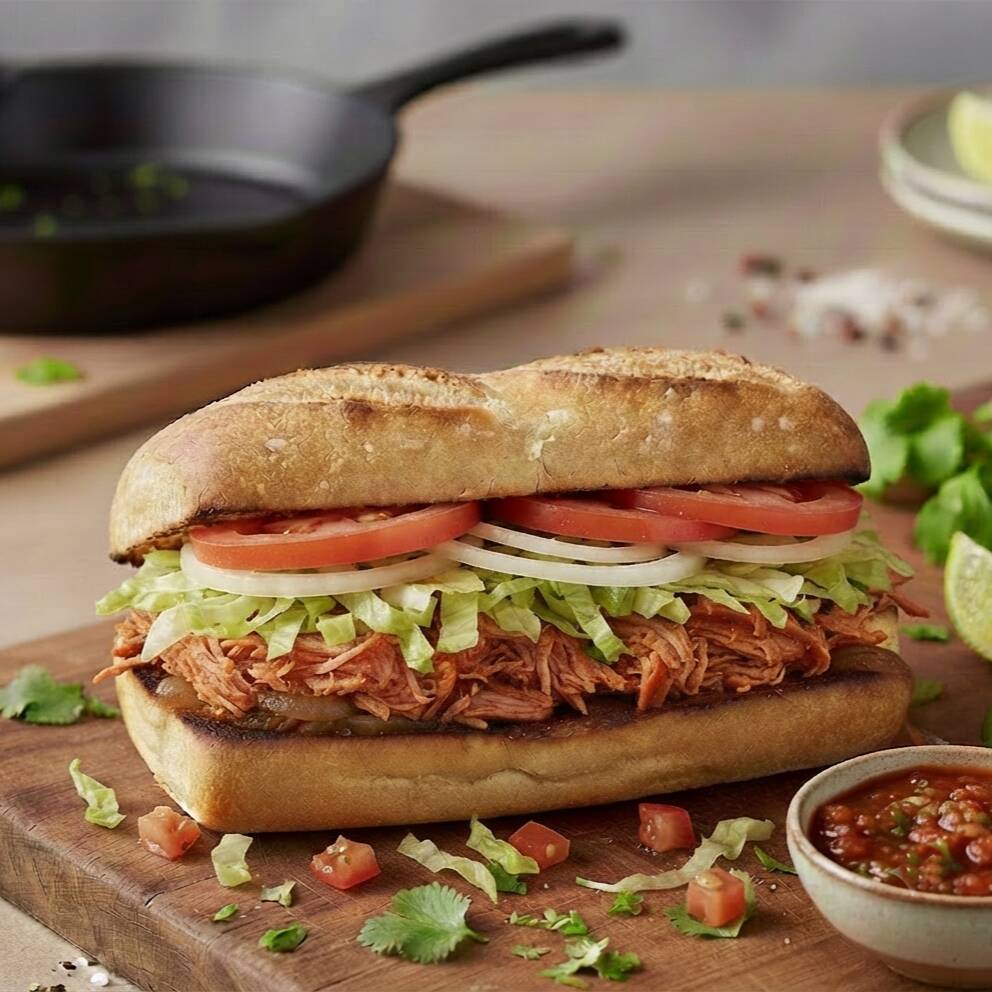 Lonche De Pierna Adobada