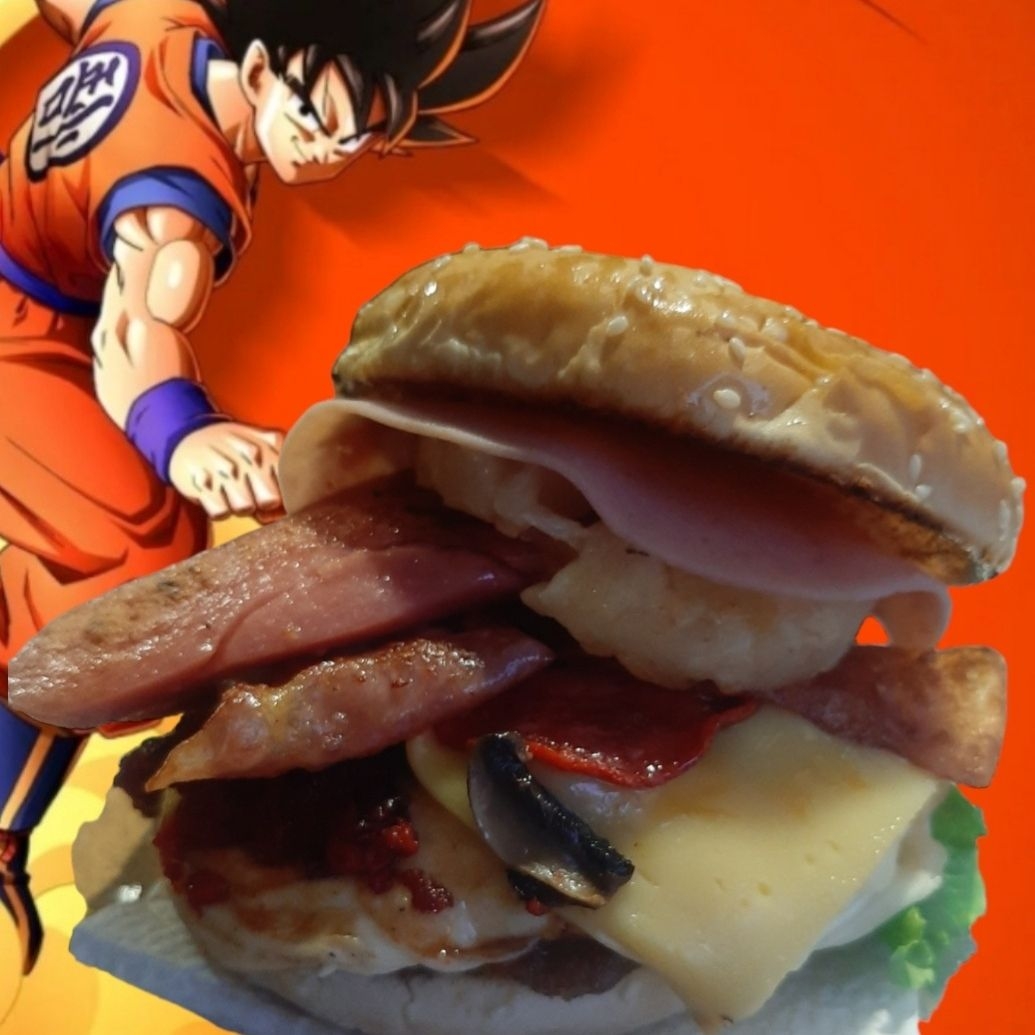 Hamburguesa Super Saiyajin Fase Dios