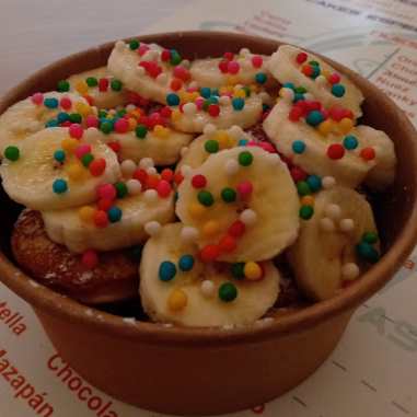 Mini Hotcakes Plátano+Lechera+ Chispas de colores