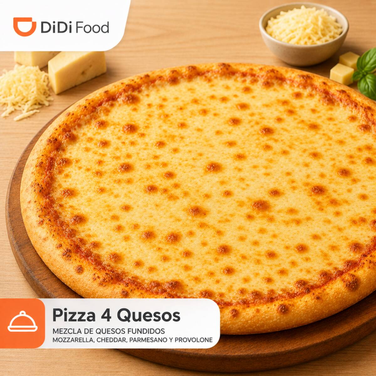 Pizza Super Quesos(30 Cm 8 Porciones)