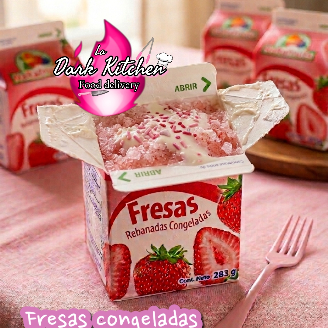 Fresas congeladas con crema clasicas