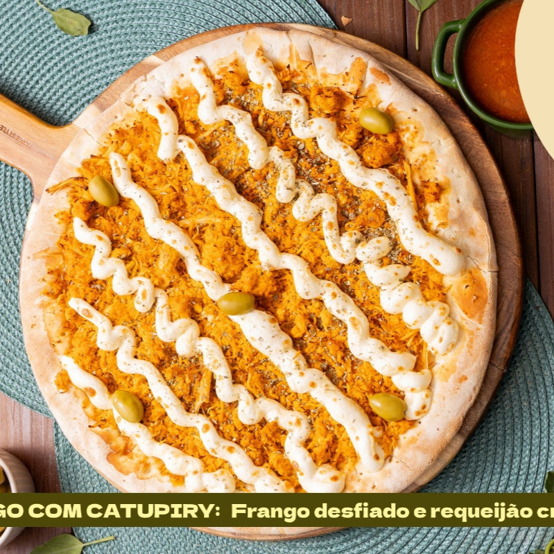 Frango desfiado e requeijão cremoso