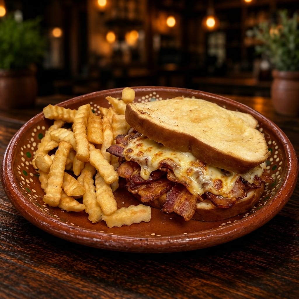 Sandwich de Tocino con Queso