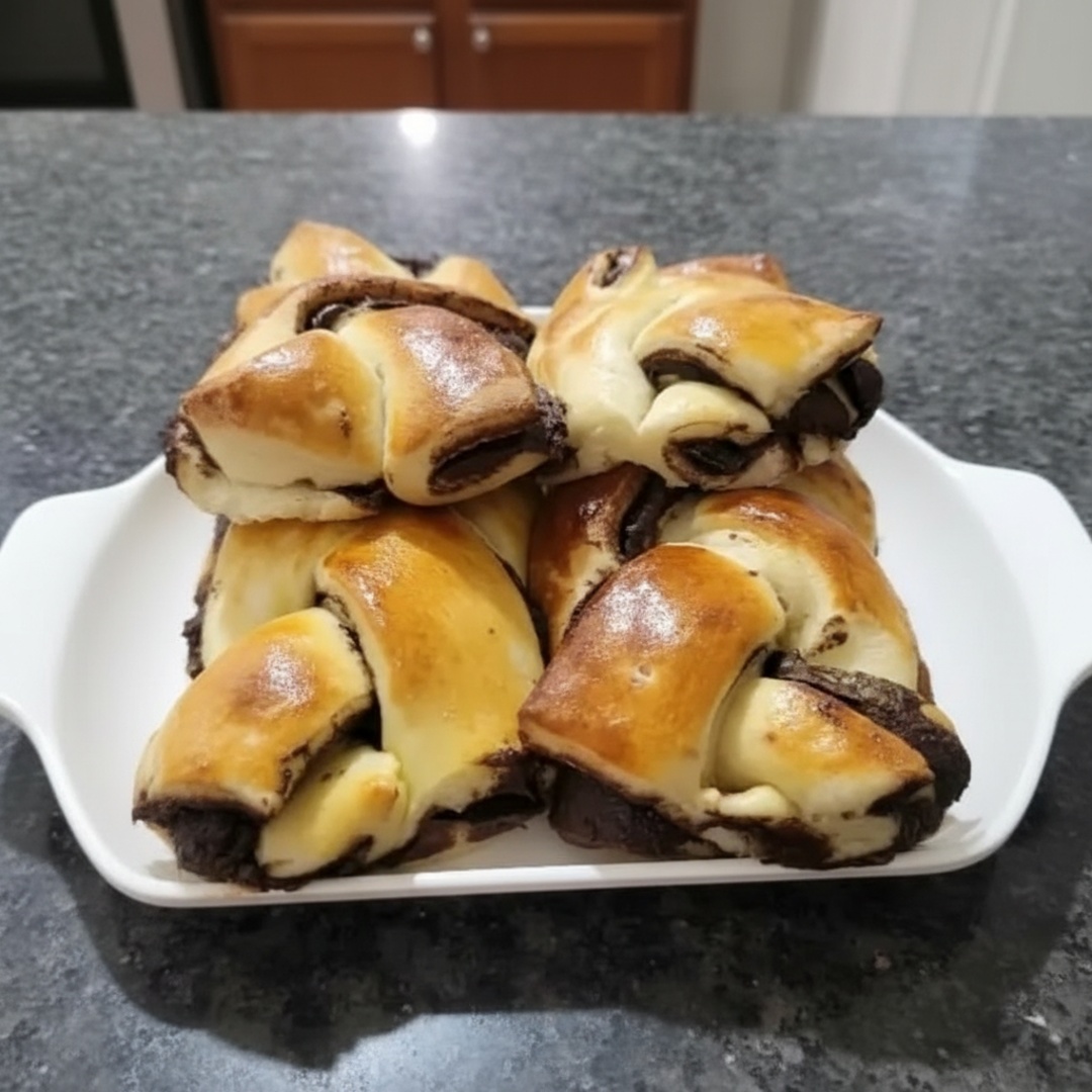 Massa delicada com recheio de chocolate
