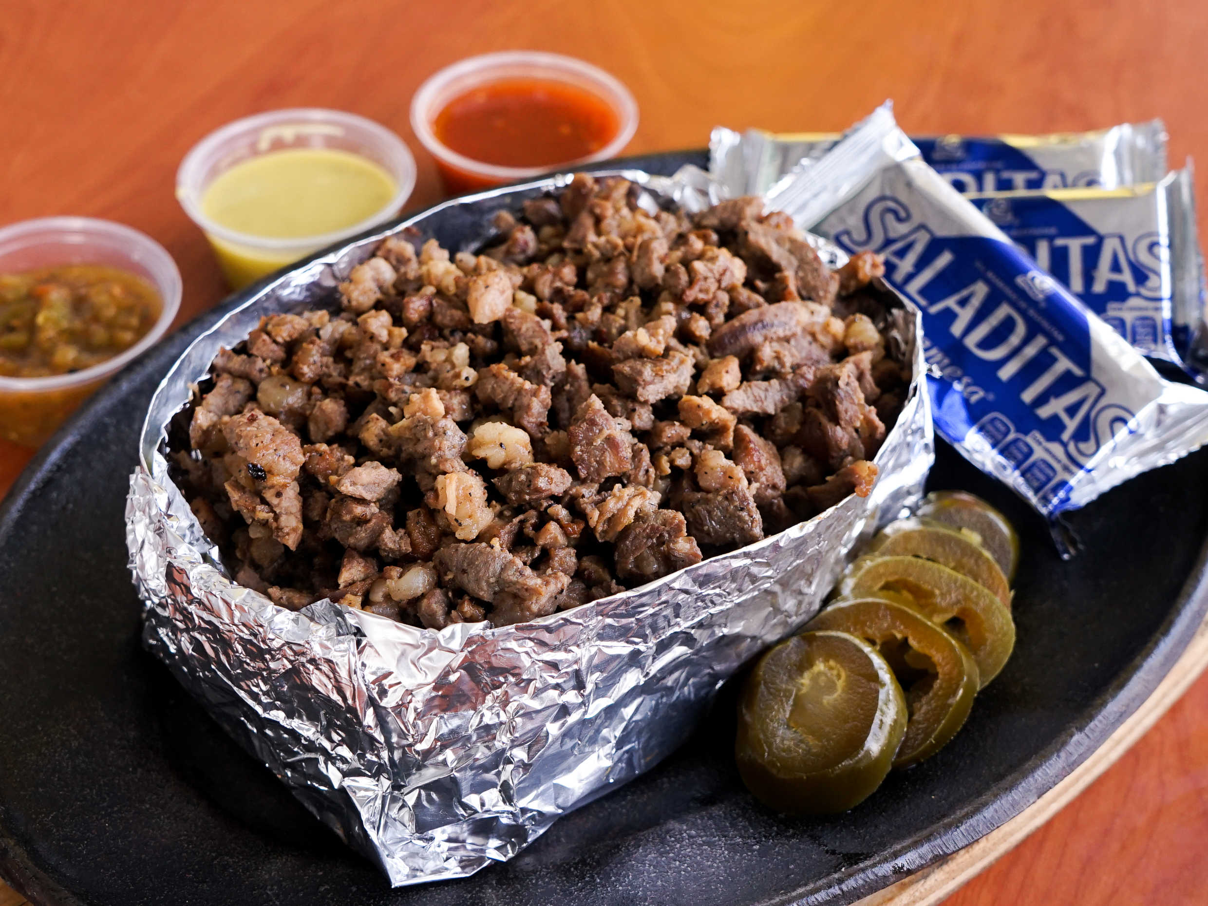 Papa Asada con Carne Asada