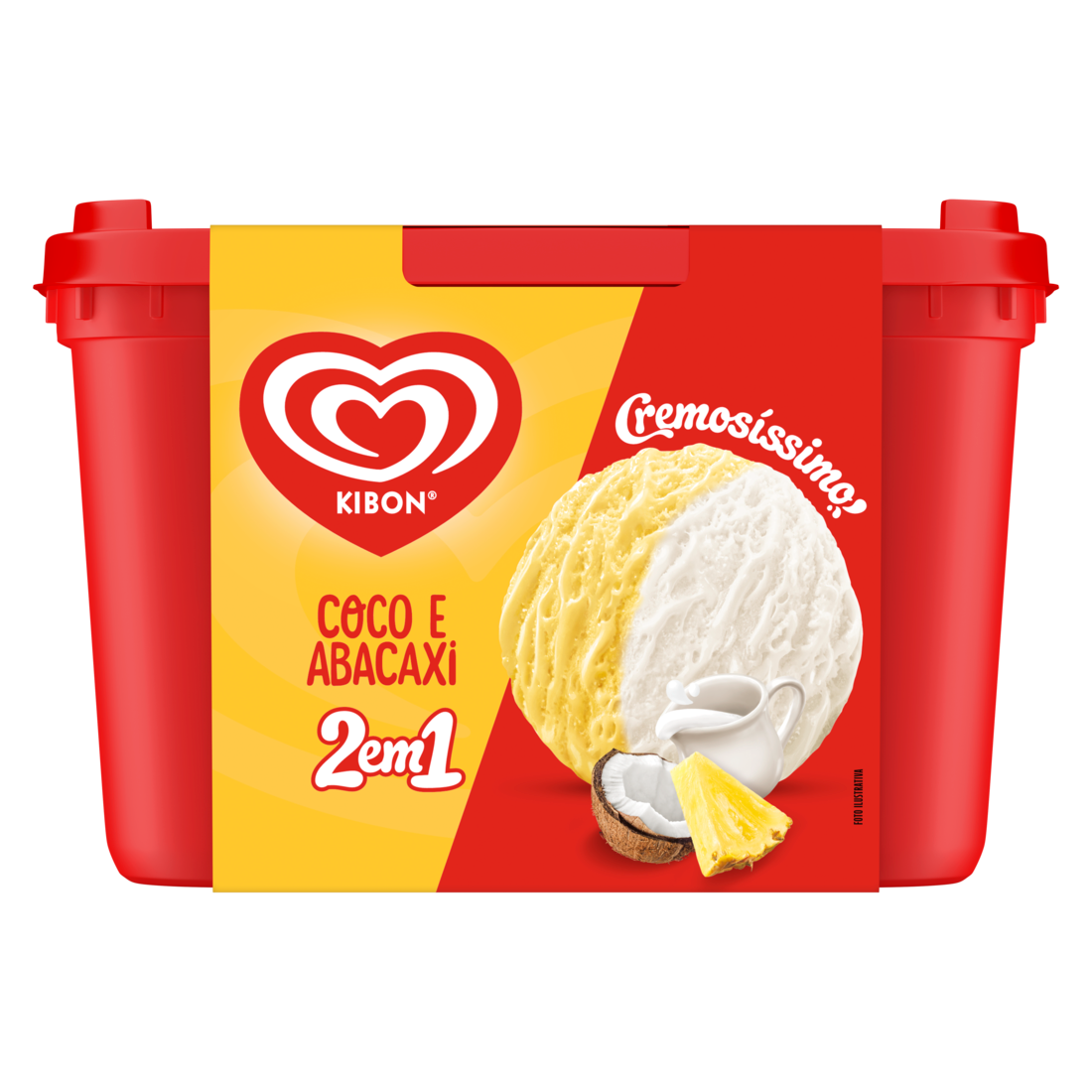Kibon traz uma nova versão do clássico que combina refrescância e cremosidade! Cremosíssimo 2 em 1 Frutas tropicais combina os dois sabores que são a cara do verão: Abacaxi e Coco com flocos de coco. Tem como não amar?