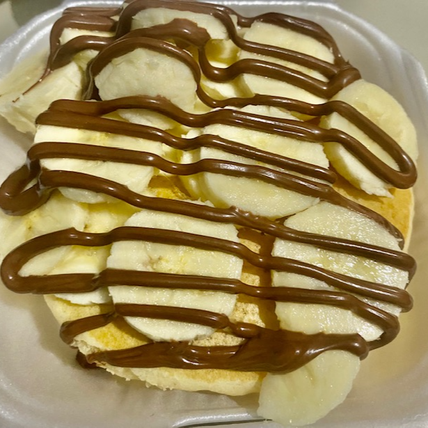 HOTCAKES PLATANO CON NUTELLA (3 PIEZAS )