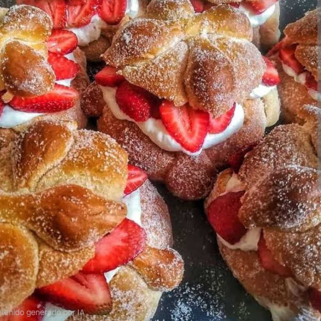 Pan De Muerto Relleno de Fresa.