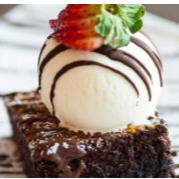 Brownie con Helado