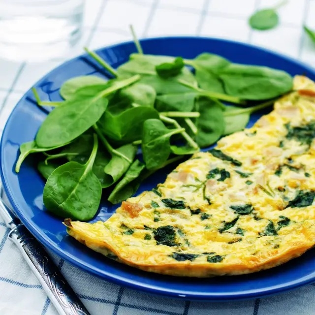 Omelette con Espinaca