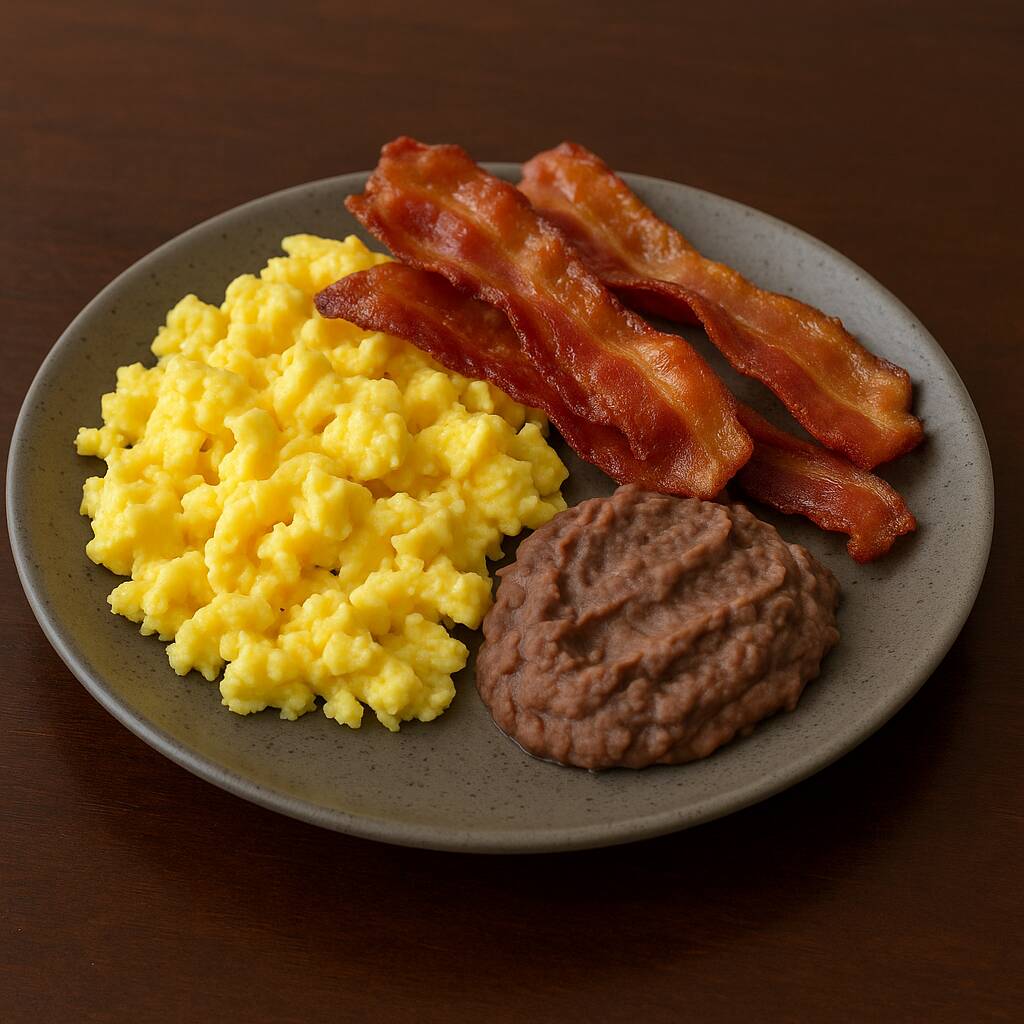 Huevos Revueltos con Tocino