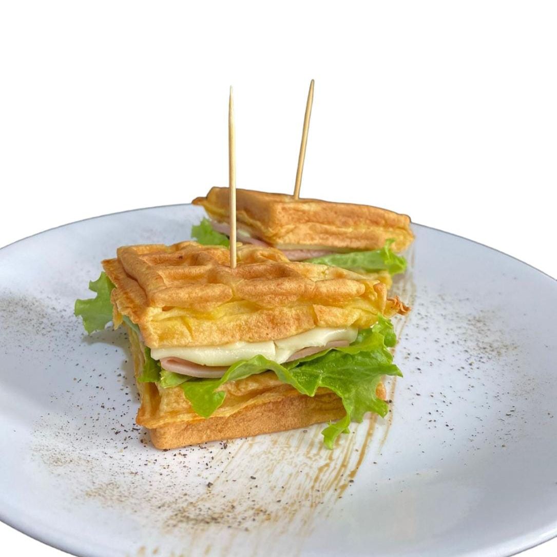 Waffles de Jamón y Queso