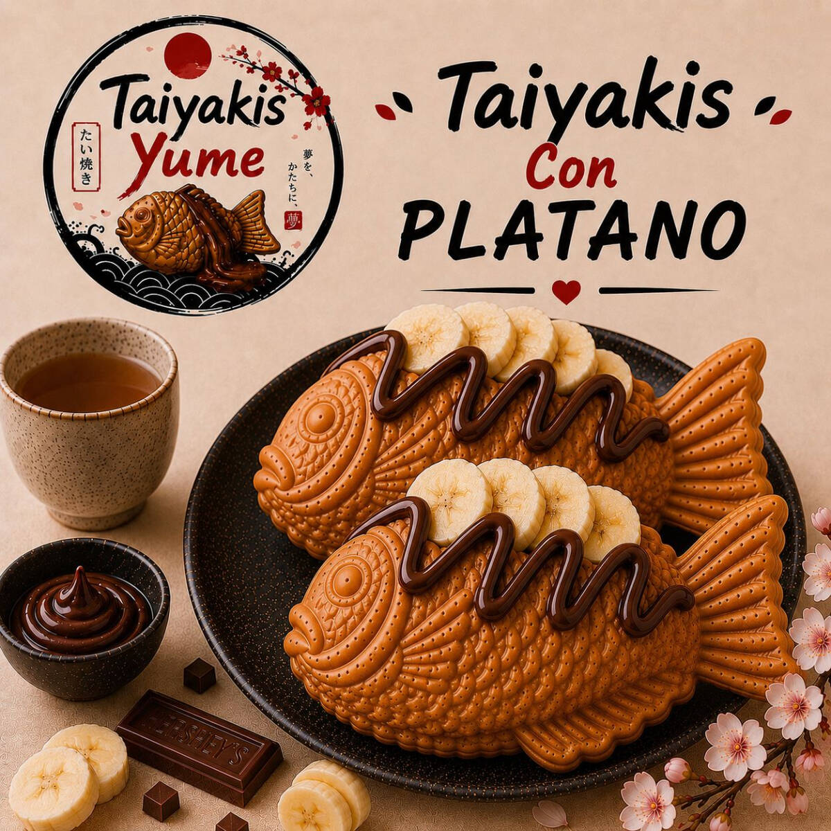 Taiyakis con Plátano