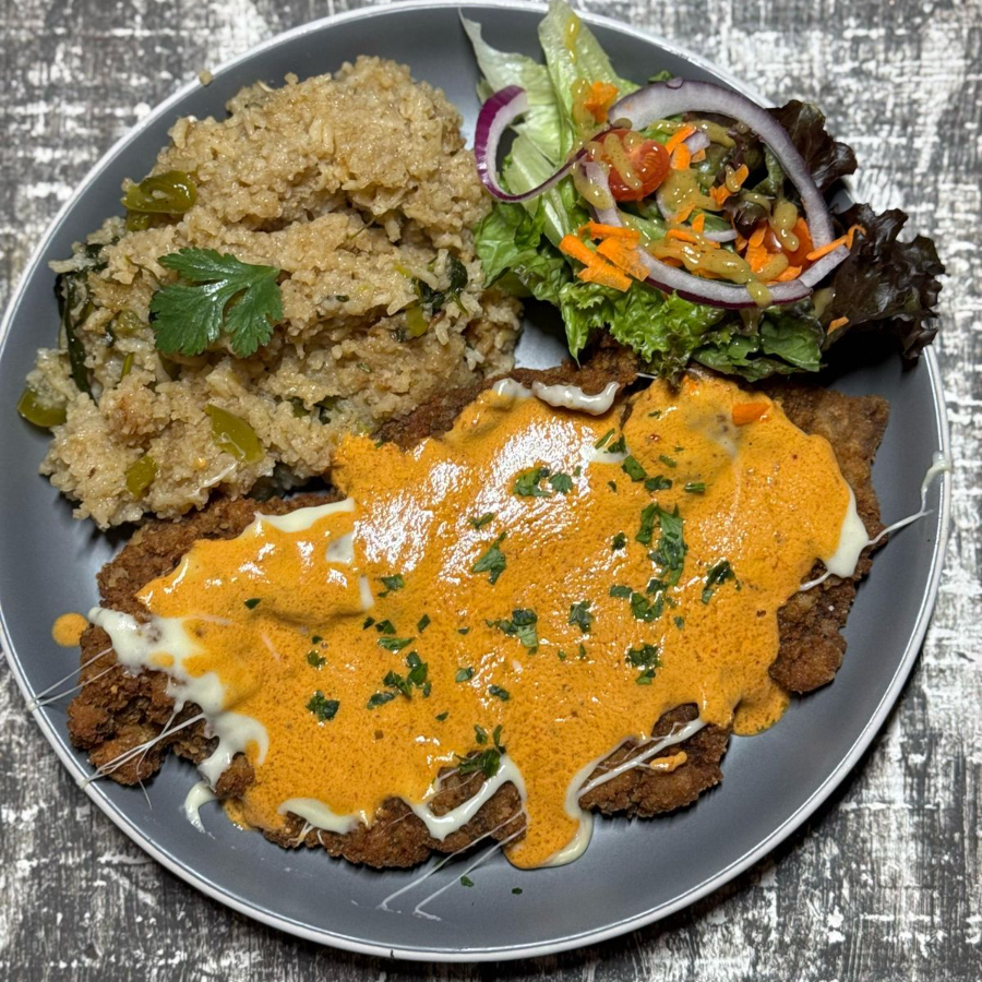 Milanesa en Salsa de Crema Chipotle