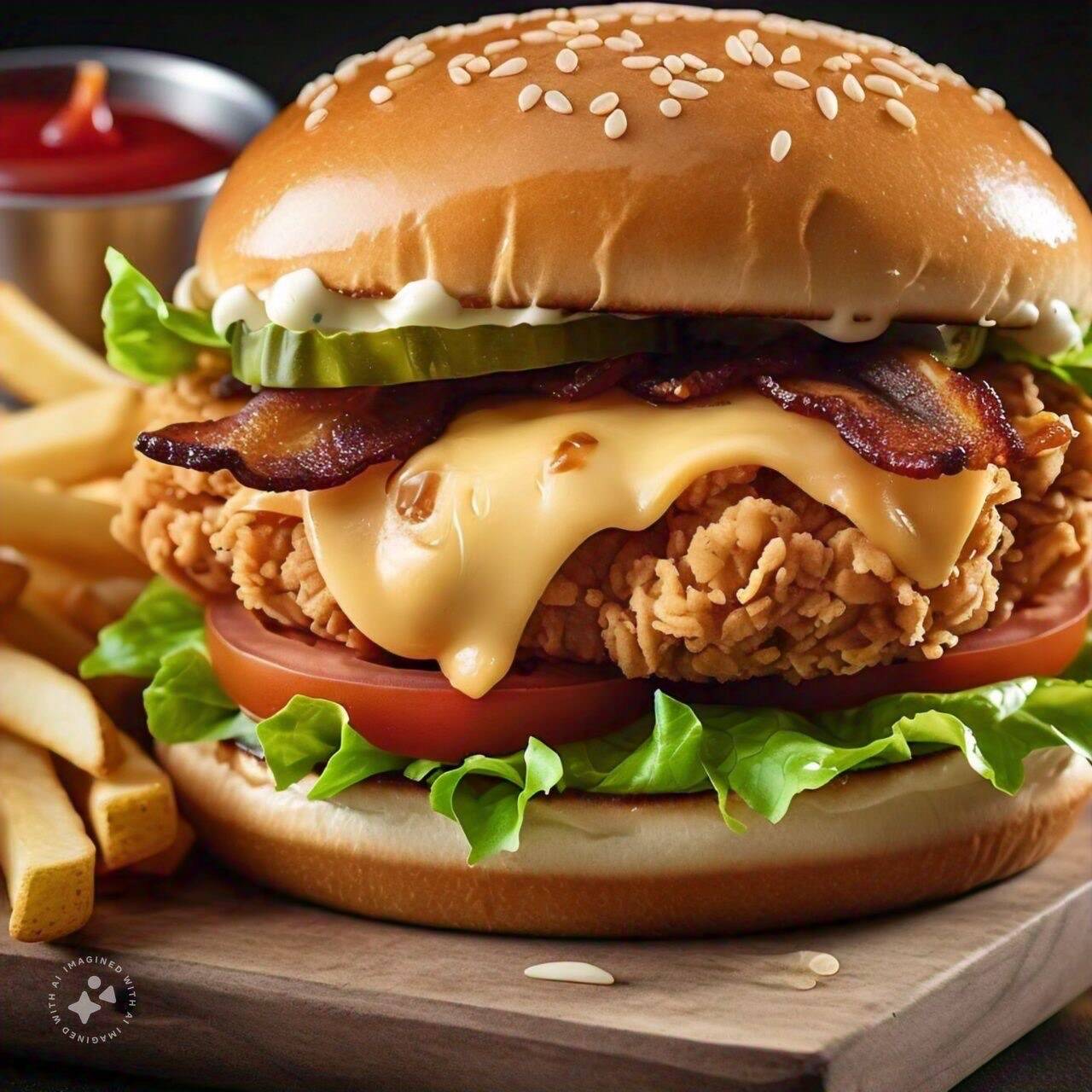 HAMBURGUESA DE BONELESS