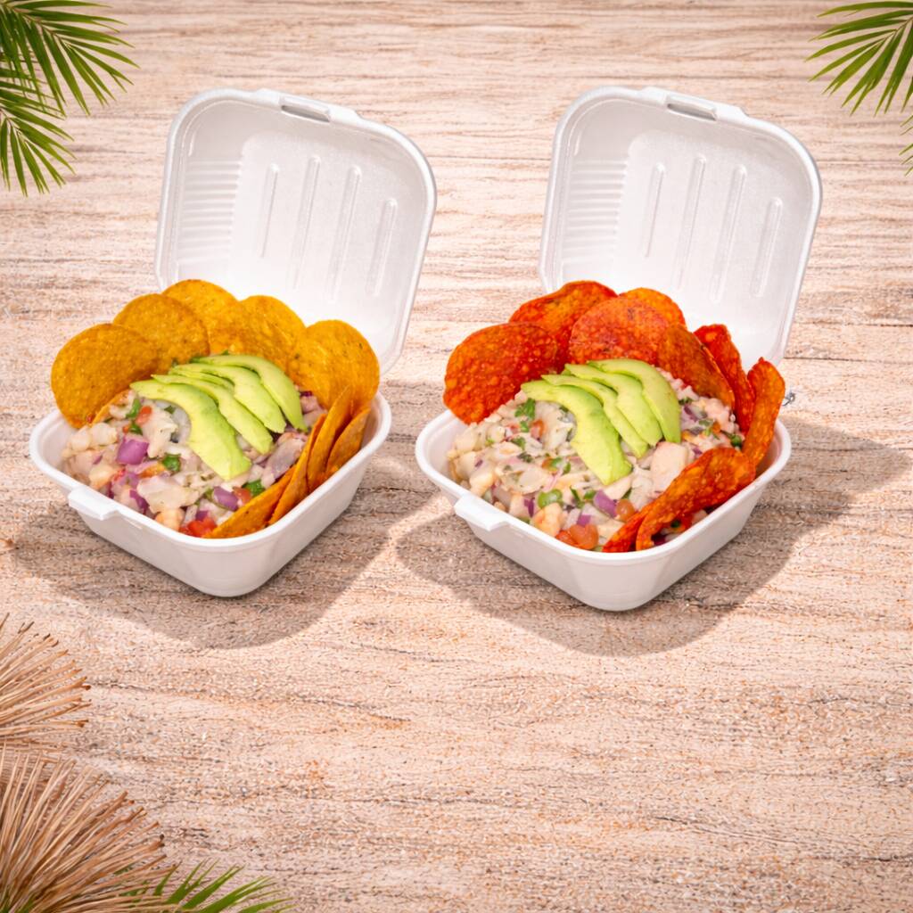 2 Charolas Chicas de Tosticeviche Mixto