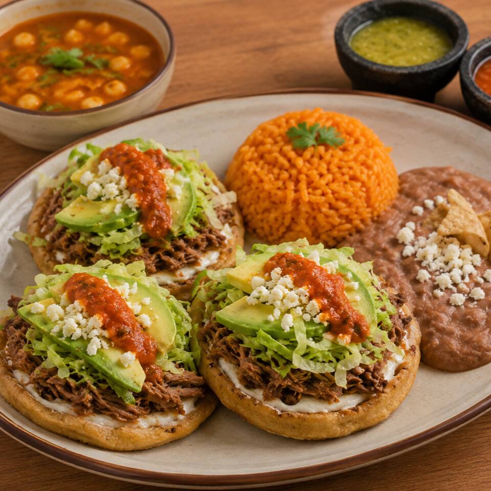 Orden de sopes de res o pollo