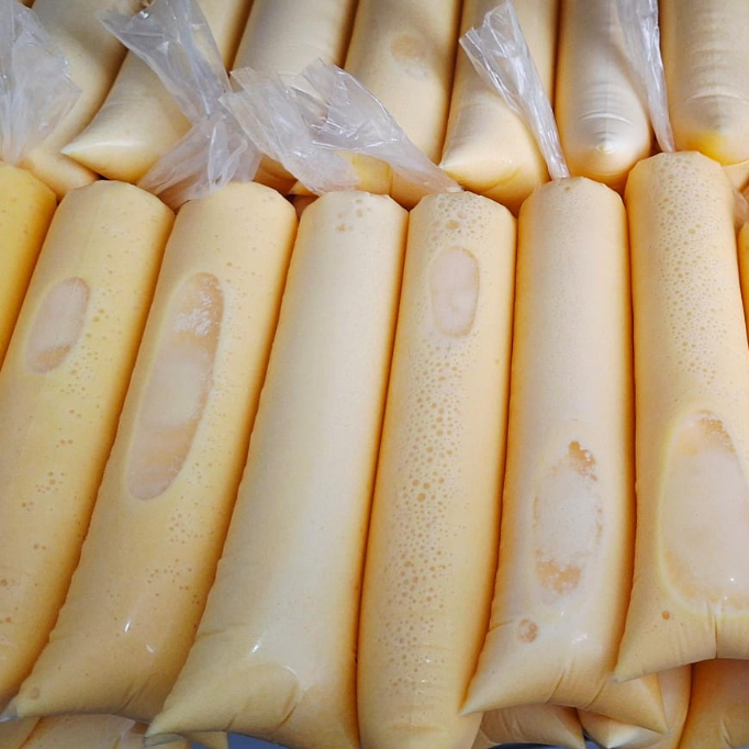Delicioso gelinho de creme com leite