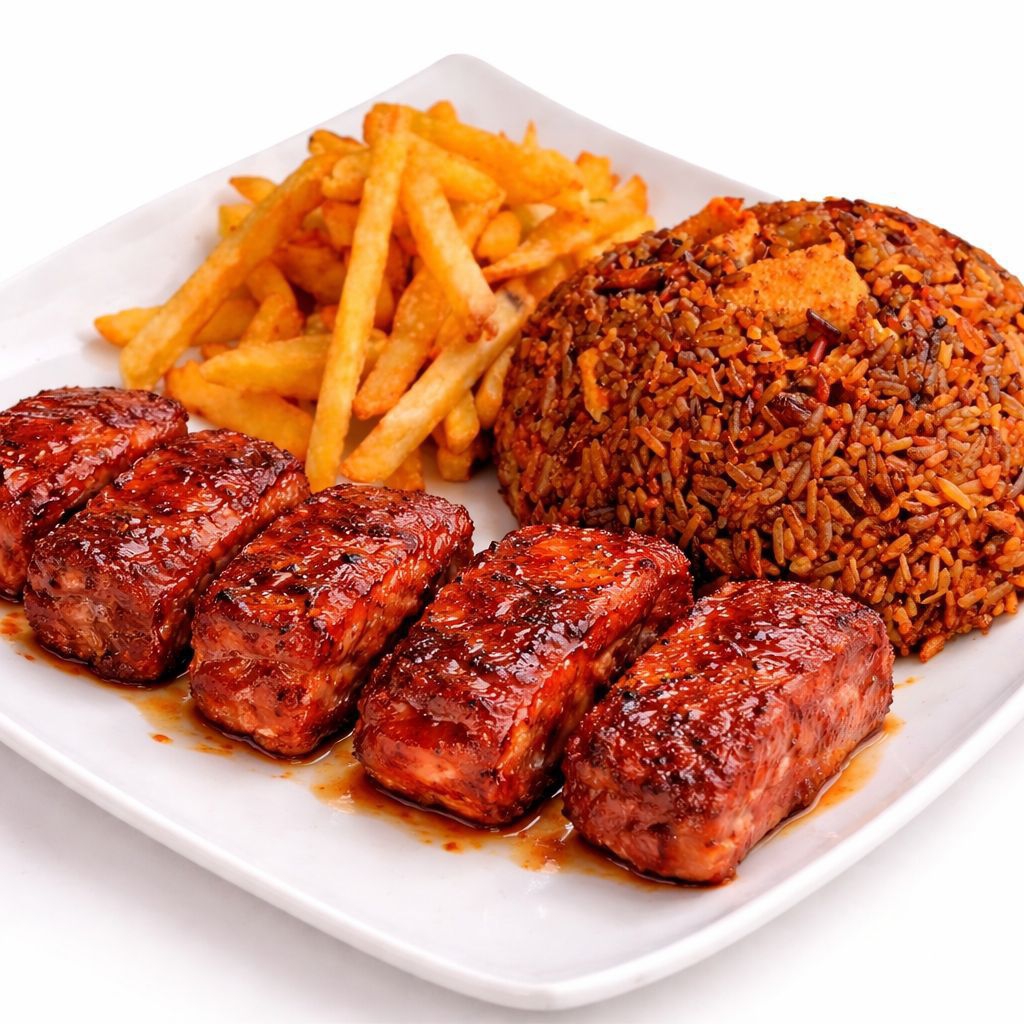 Arroz, Costillas Ahumadas y Papas