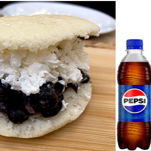 Combo Majas 1 (Arepa Dominó + Pepsi 355ml)