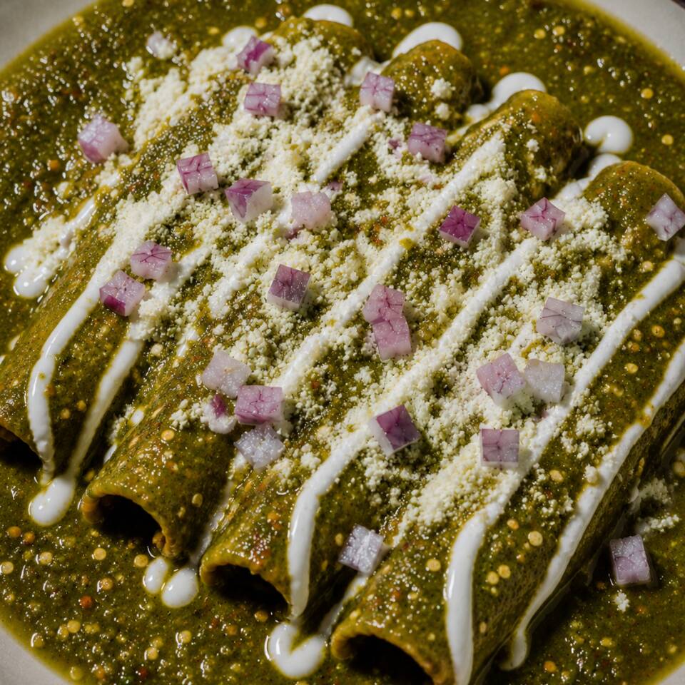 Enchiladas Verdes Bravas