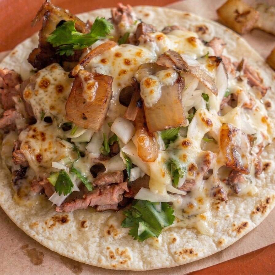 Taco Asado con Queso Harina