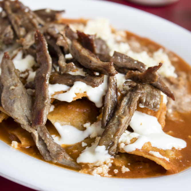 Los chilaquiles (Arrachera)