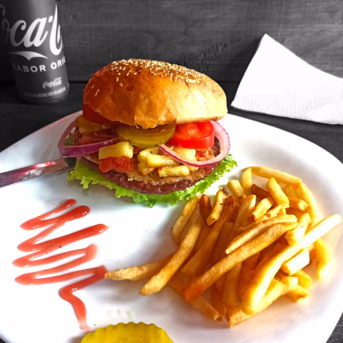 hamburguesa hawaiana