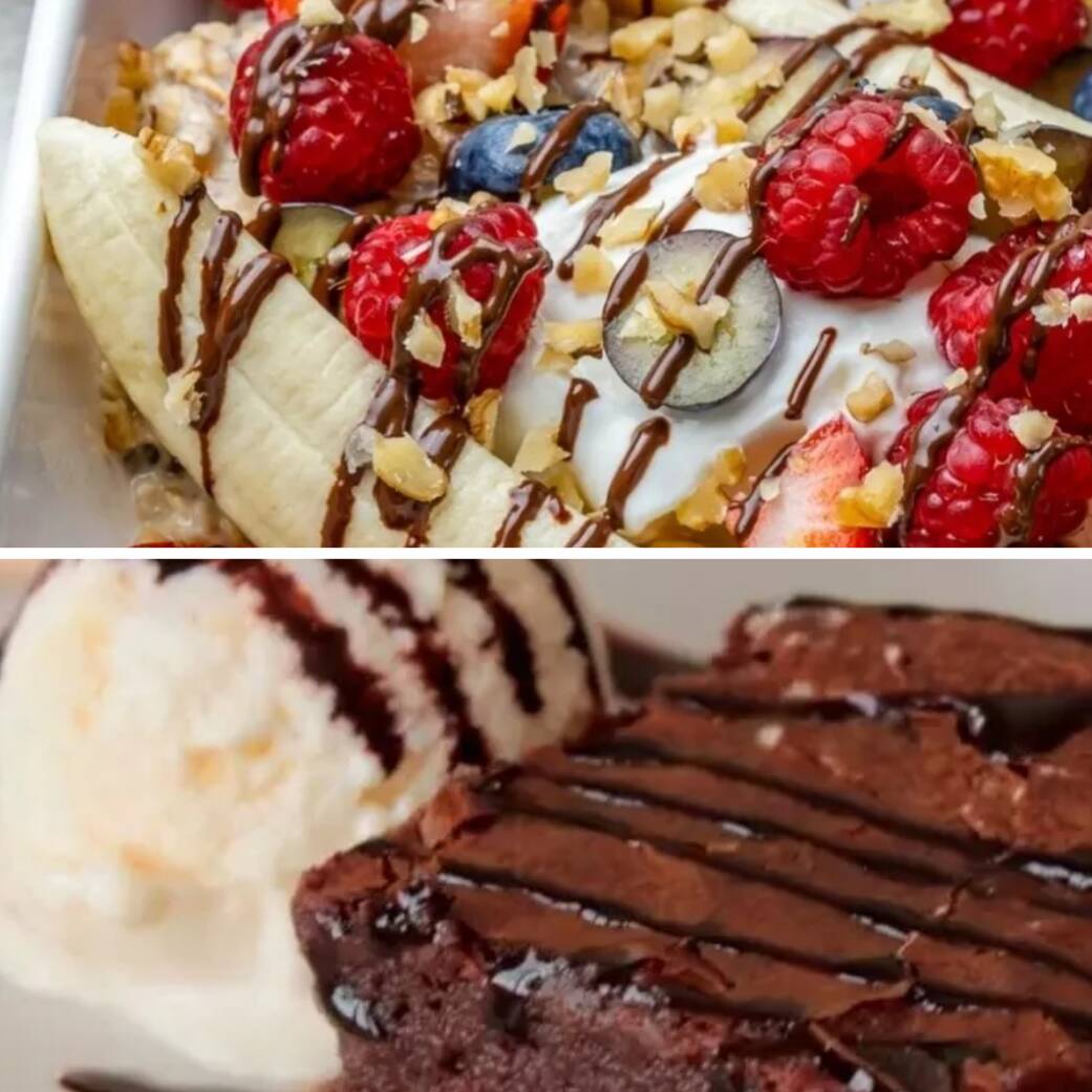 Banana especial+ Brownie con helado