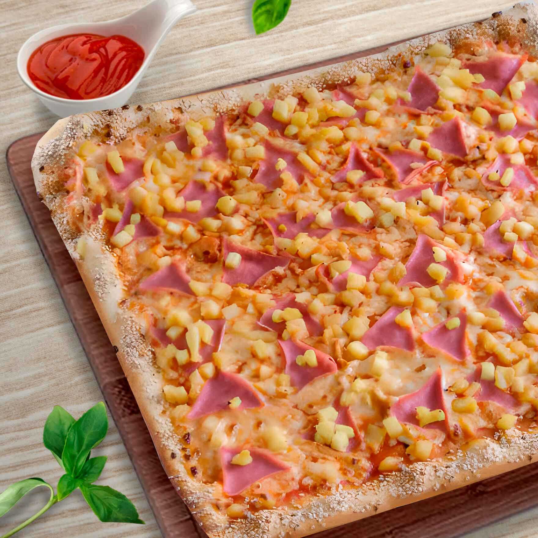 Pizza maxi hawaiana