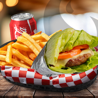 COMBO D'LIGHT BURGER C/QUESO + REFRESCO