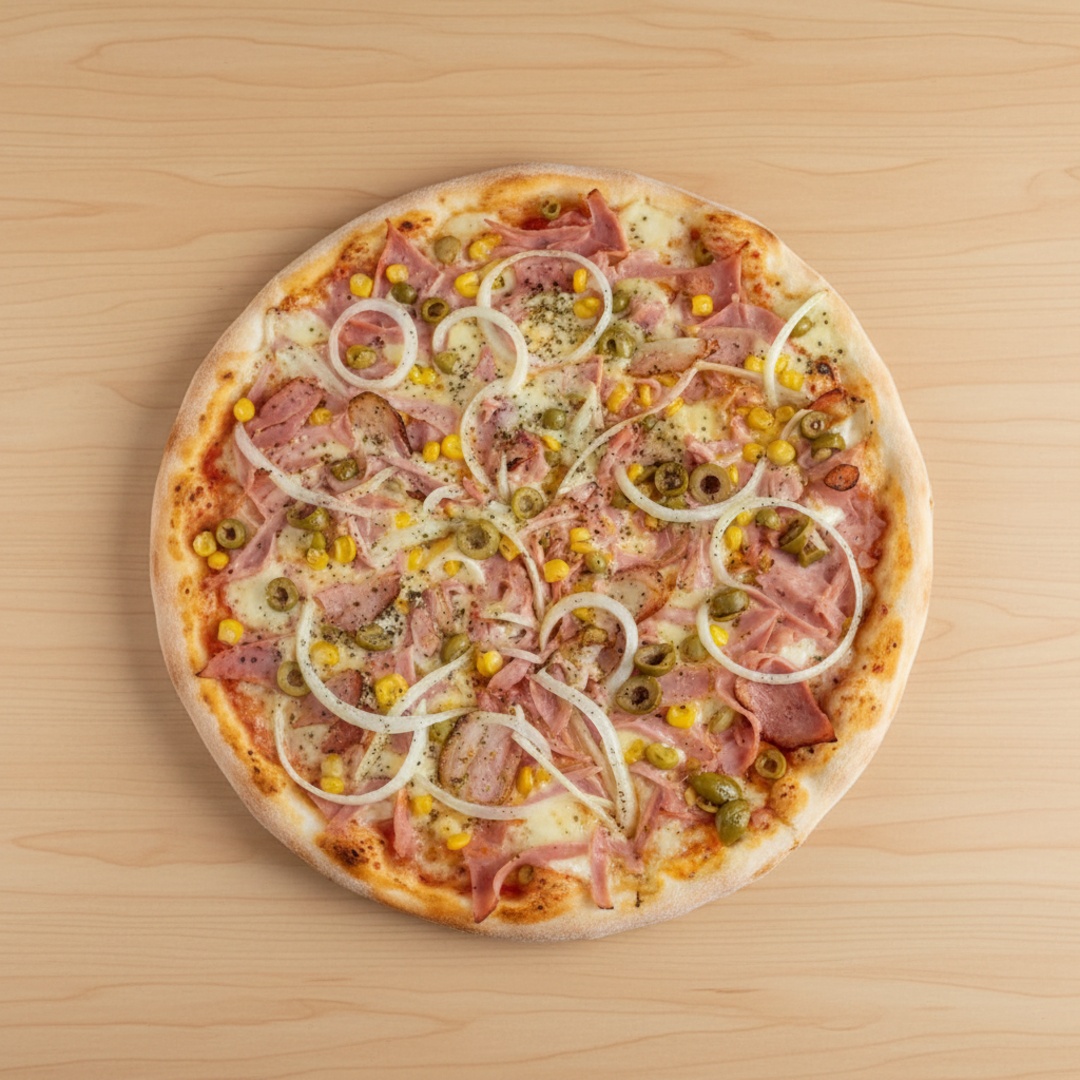 PIZZA Presunto, palmito, mussarela e bacon