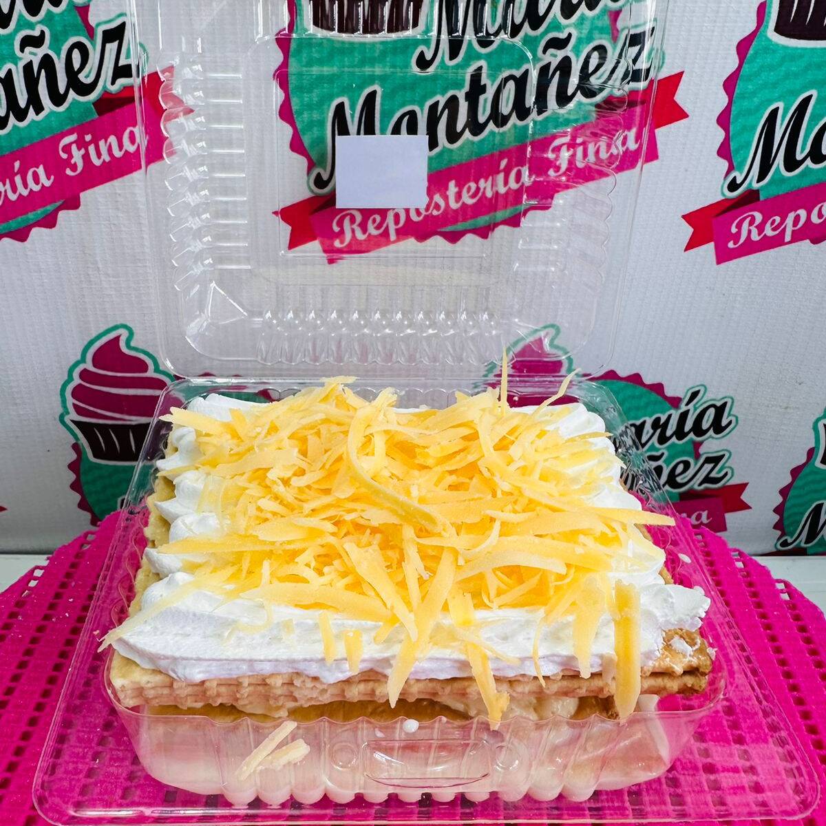 Pastel de galletas aviones, relleno Queso de Bola